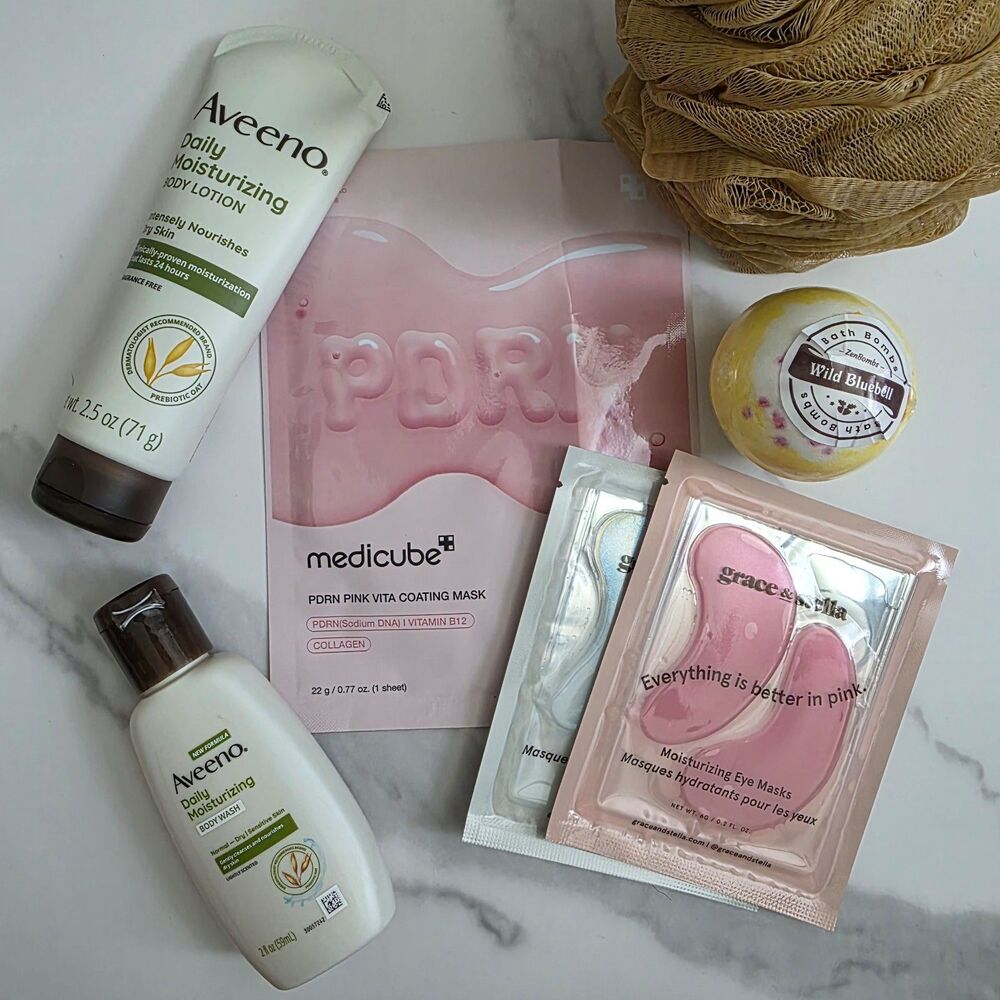 Spa Bath & Body Bundle - Medicube, Grace & Stella, Aveeno